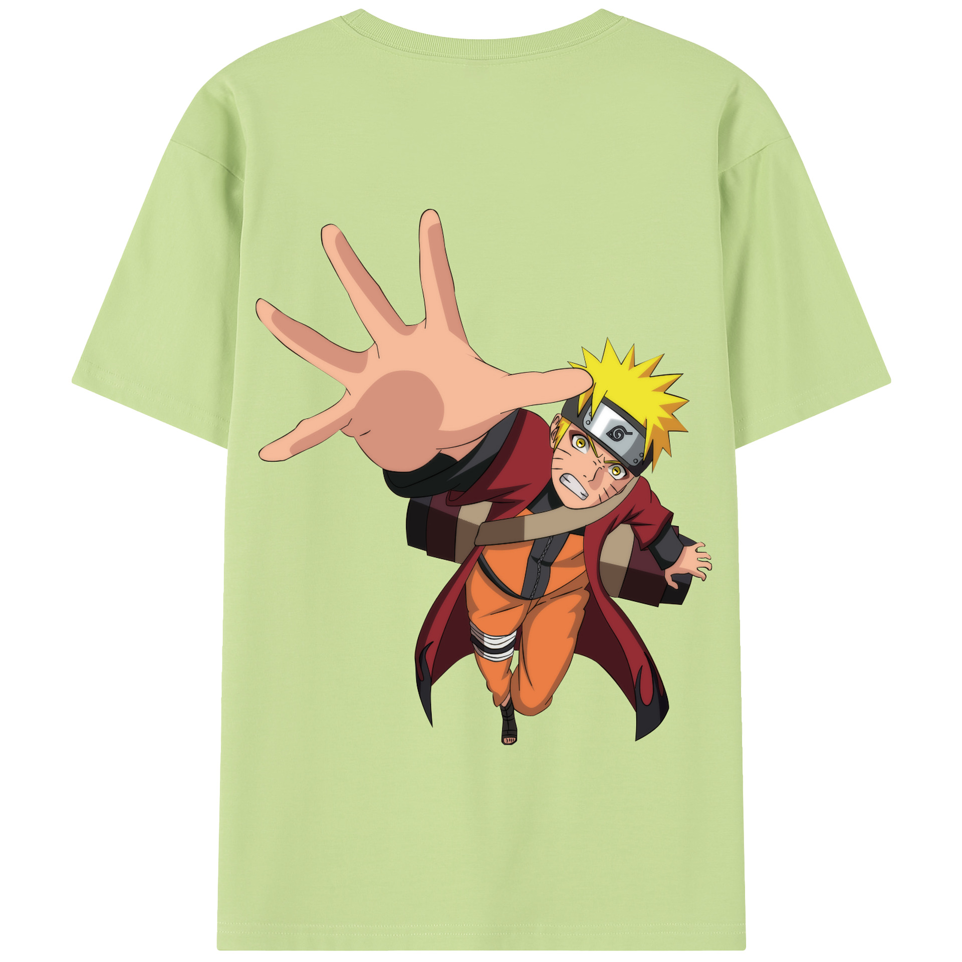 （画像用） NARUTO -ナルト- うずまき ナルト Uzumaki Naruto 綿100％半袖Tシャツ（背面プリント）